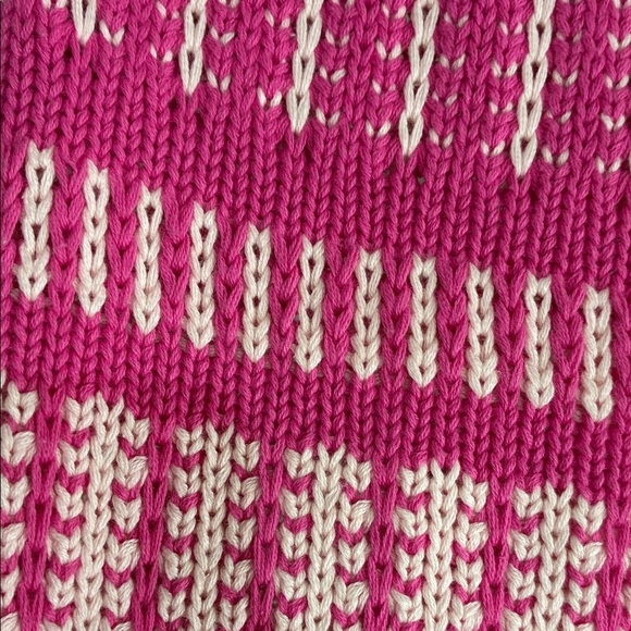 Lush Fuchsia and Cream Striped Tank Top - Picture 2 of 4